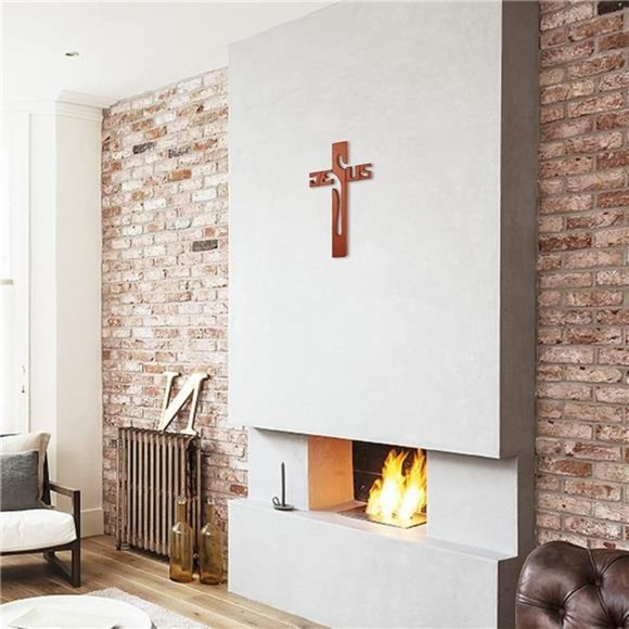 Wooden Wall Cross Home Decor, Holy Wall Hanging Cross, 15.4 inch for Home Décor - Picture 7 of 7